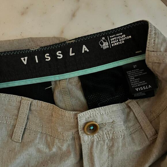 Vissla Athletic Short Hybrid Boardshort Khaki Teal 27 8” Inseam - Picture 7 of 7
